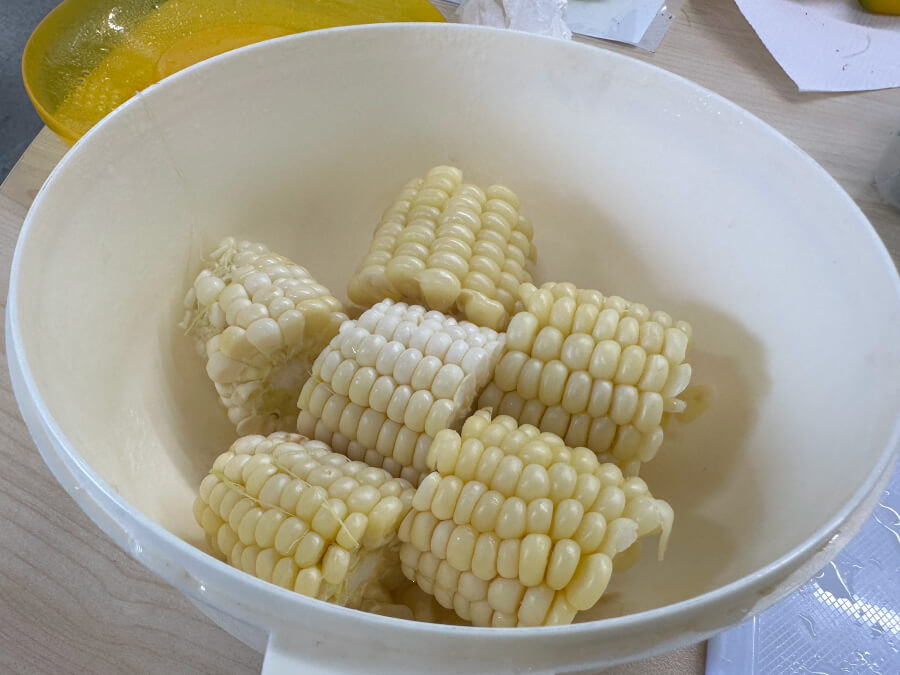 調理後とうもろこし